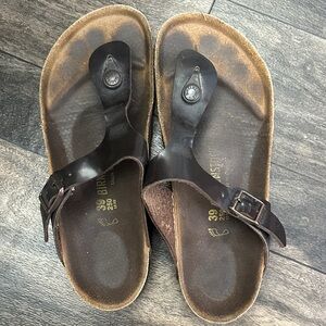 Birkenstock Dark Brown Thong Sandals size 39